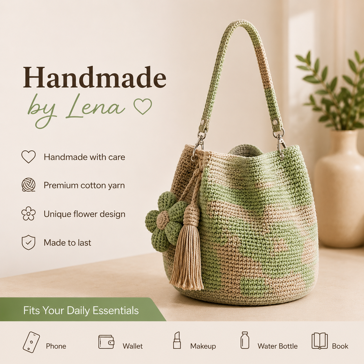 Crochet Flower Bag